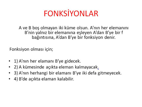 Fonksiyonlar Konu Anlatm